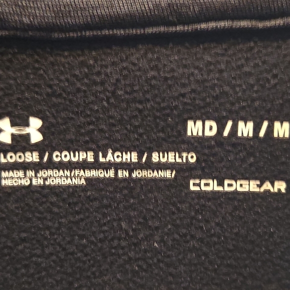 Under Armour Black Sweatshirt Hoodie Athletic Pullover - Picture 4 of 4